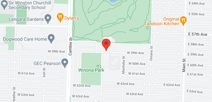 map of 201 375 W 59TH AVENUE